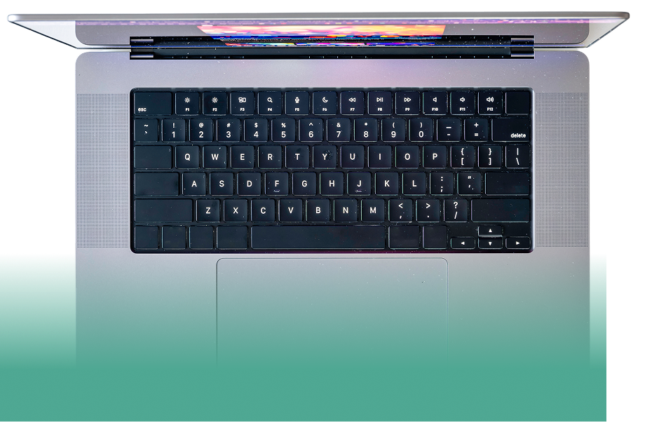 creative laptop bird view